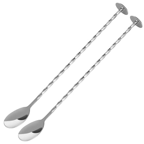 2Pcs Mixing Spoons 10-inch Cocktail Mixing Stirrers