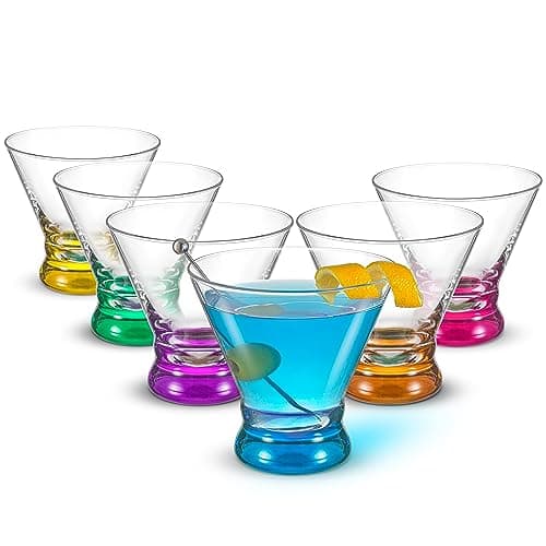 JoyJolt HUE Martini Glasses