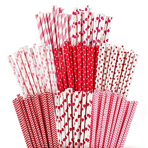 Valentine's Day Paper Straws