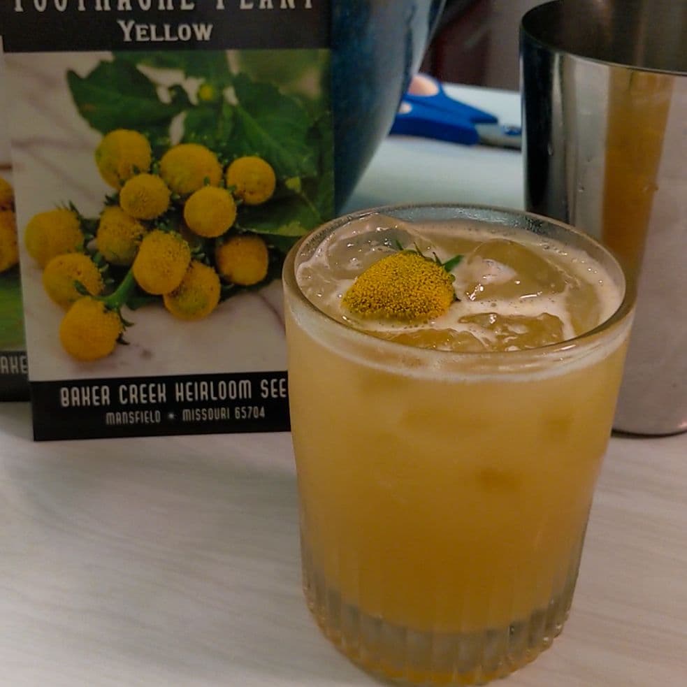 Verbena Buzz Button Cocktail