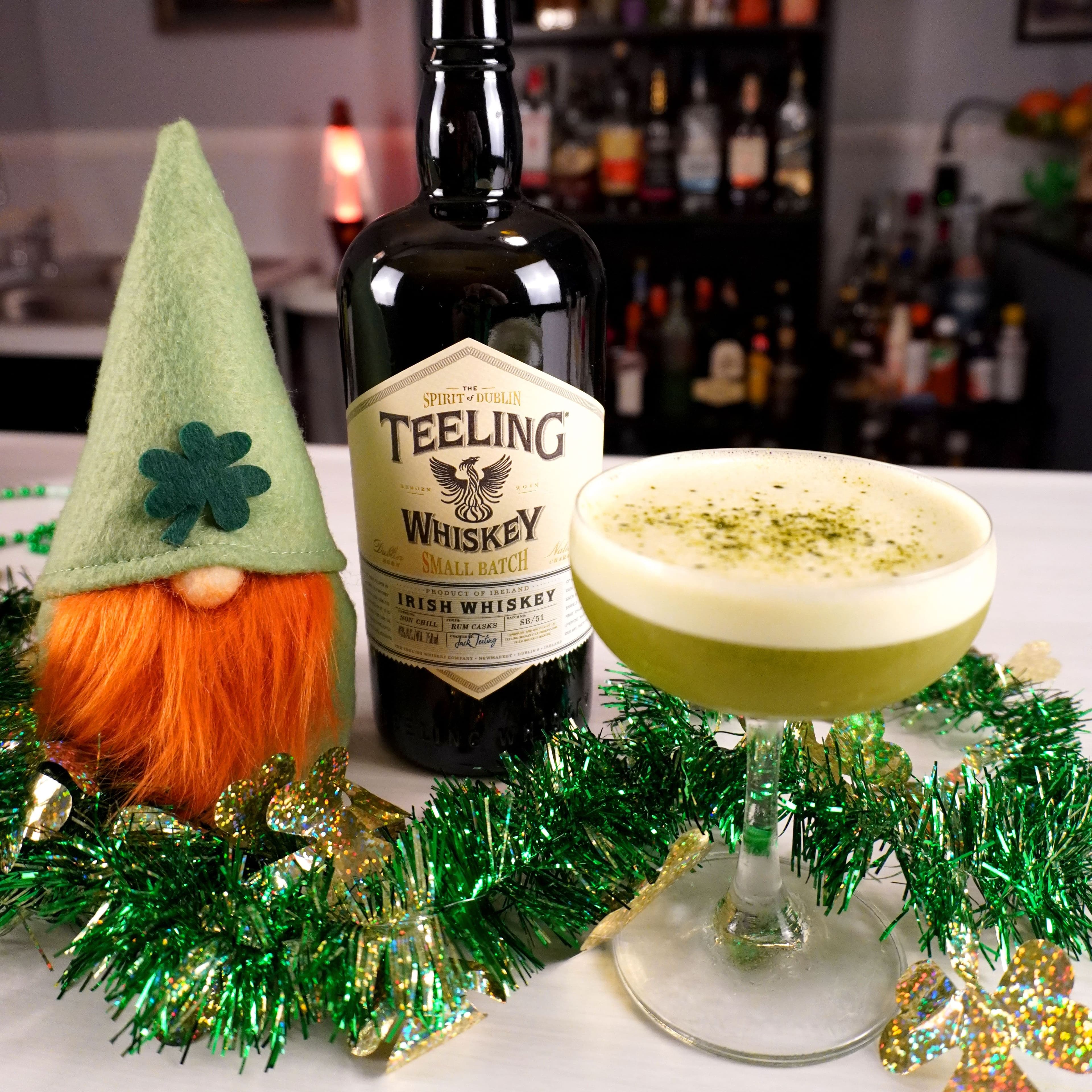 Matcha Yuzu Whiskey Sour Cocktail Recipe