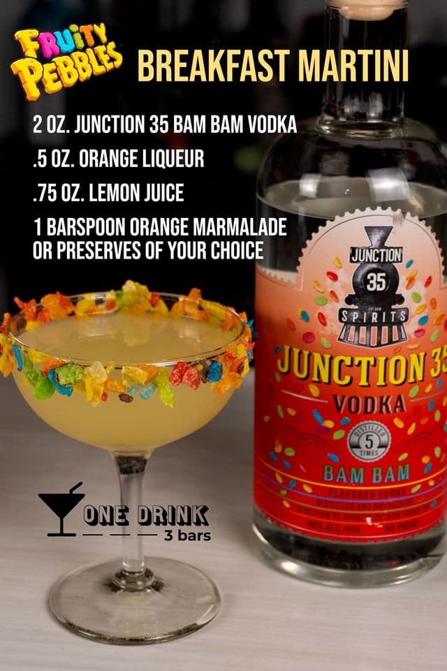 Fruity Pebbles Breakfast Martini